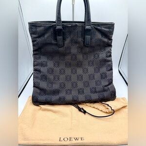 AB Condition Vintage Loewe Anagram Canvas Leather Tote bag + dust bag